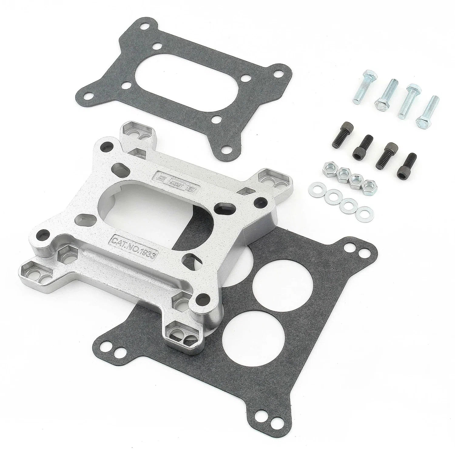 Mr. Gasket 1933 - Carb Adapter Kit 4-Barrel to 4-Bolt 2-Barrel SBC Chevy